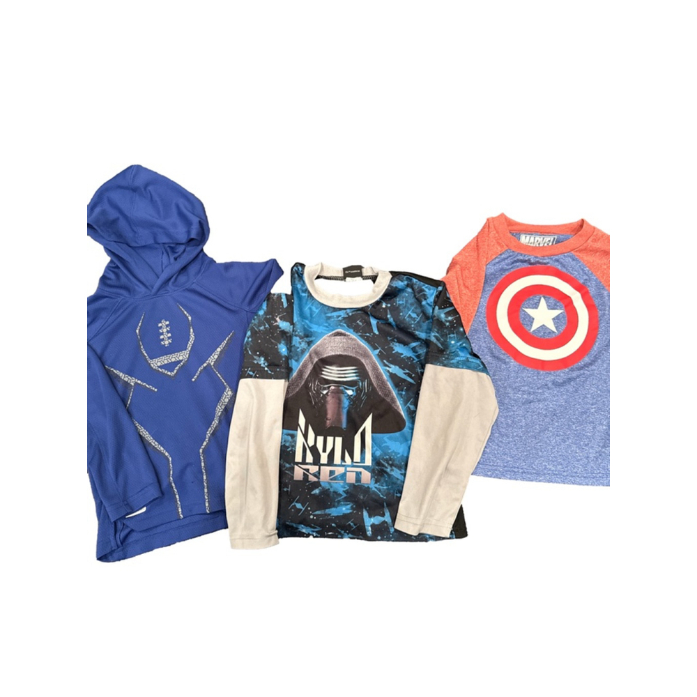 Boys’ Long-Sleeve Shirt Bundle Size 5 Jumping Beans Star Wars Marvel Graphic Top